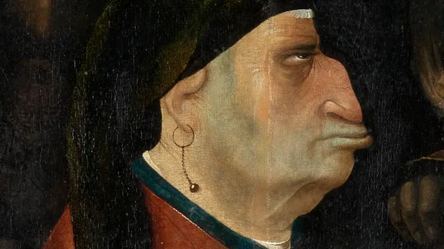 Detail uit 'De kruisdraging' van Jheronimus Bosch