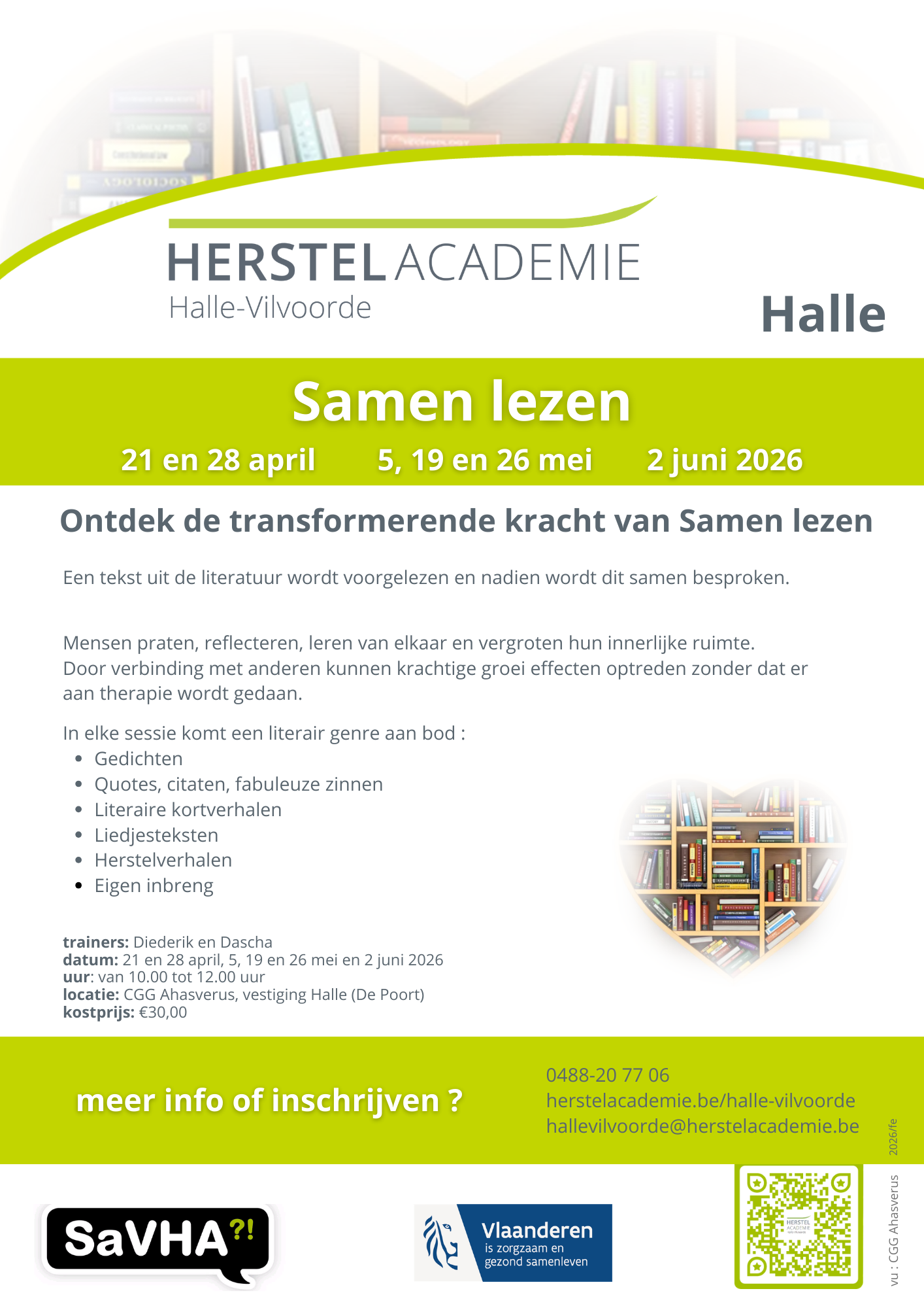 Flyer cursus Samen Lezen