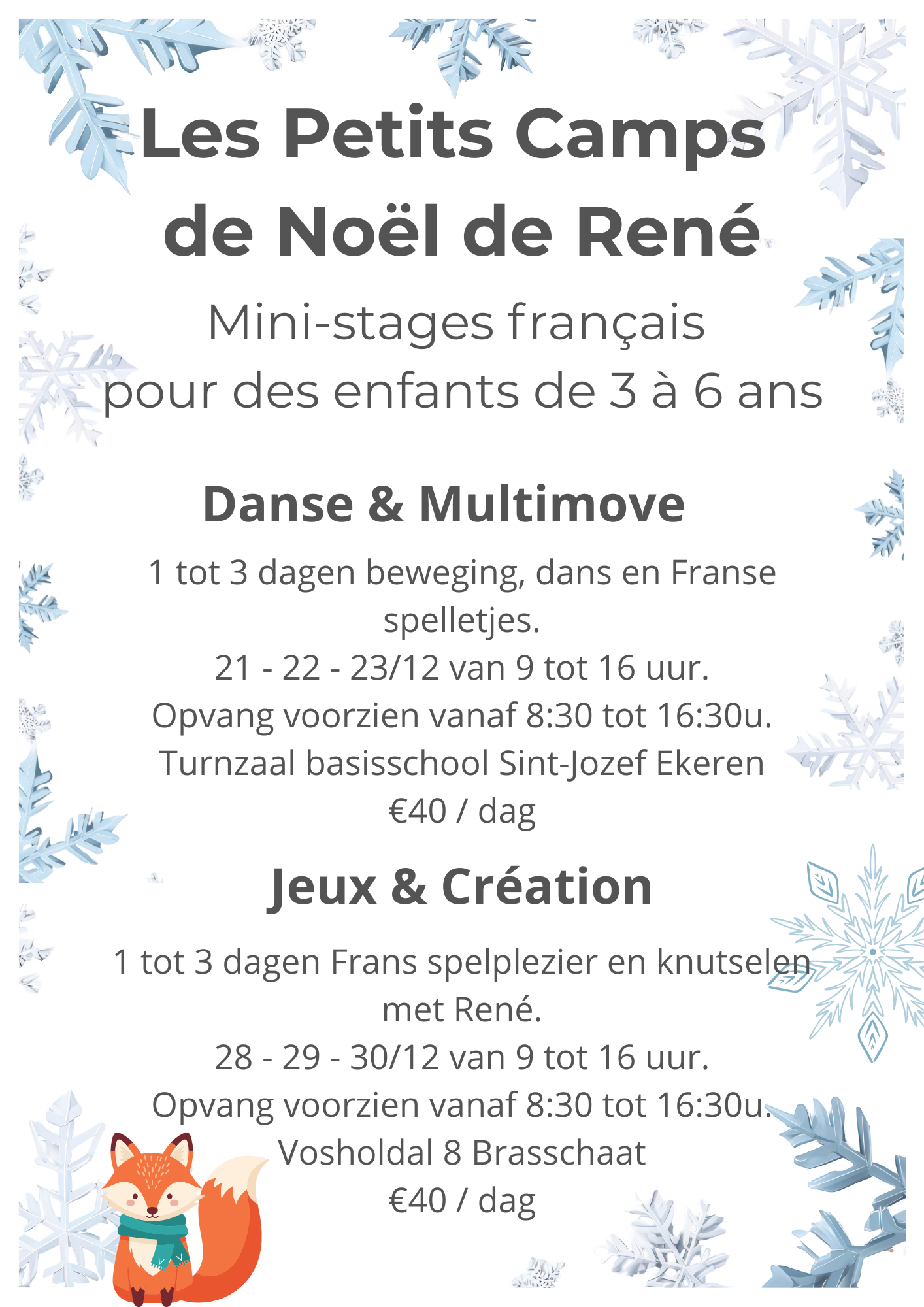 Les petits camps de noël de René
