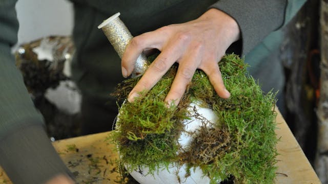 kersmannetje maken in mos