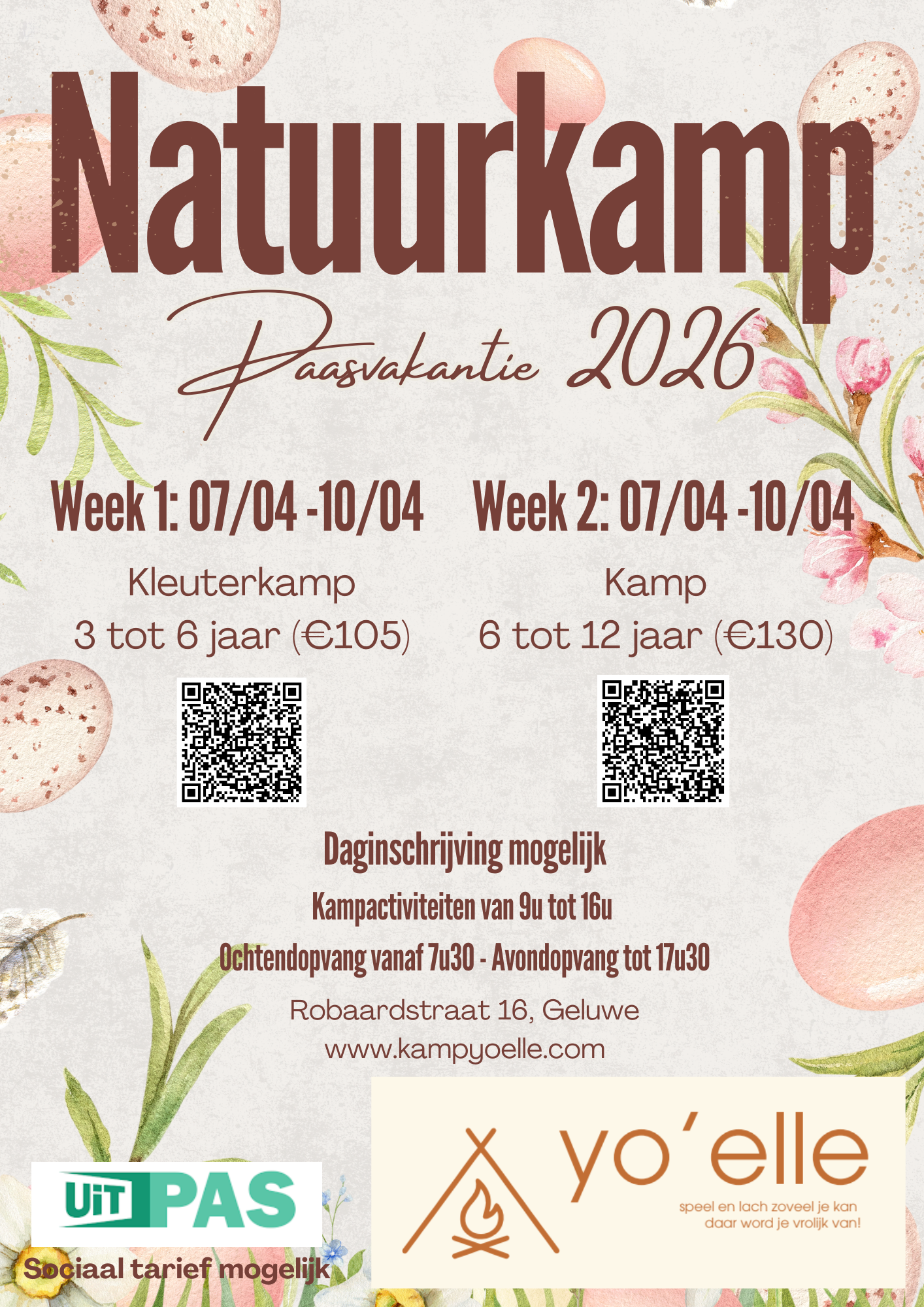 Natuurkamp Pasen 2026