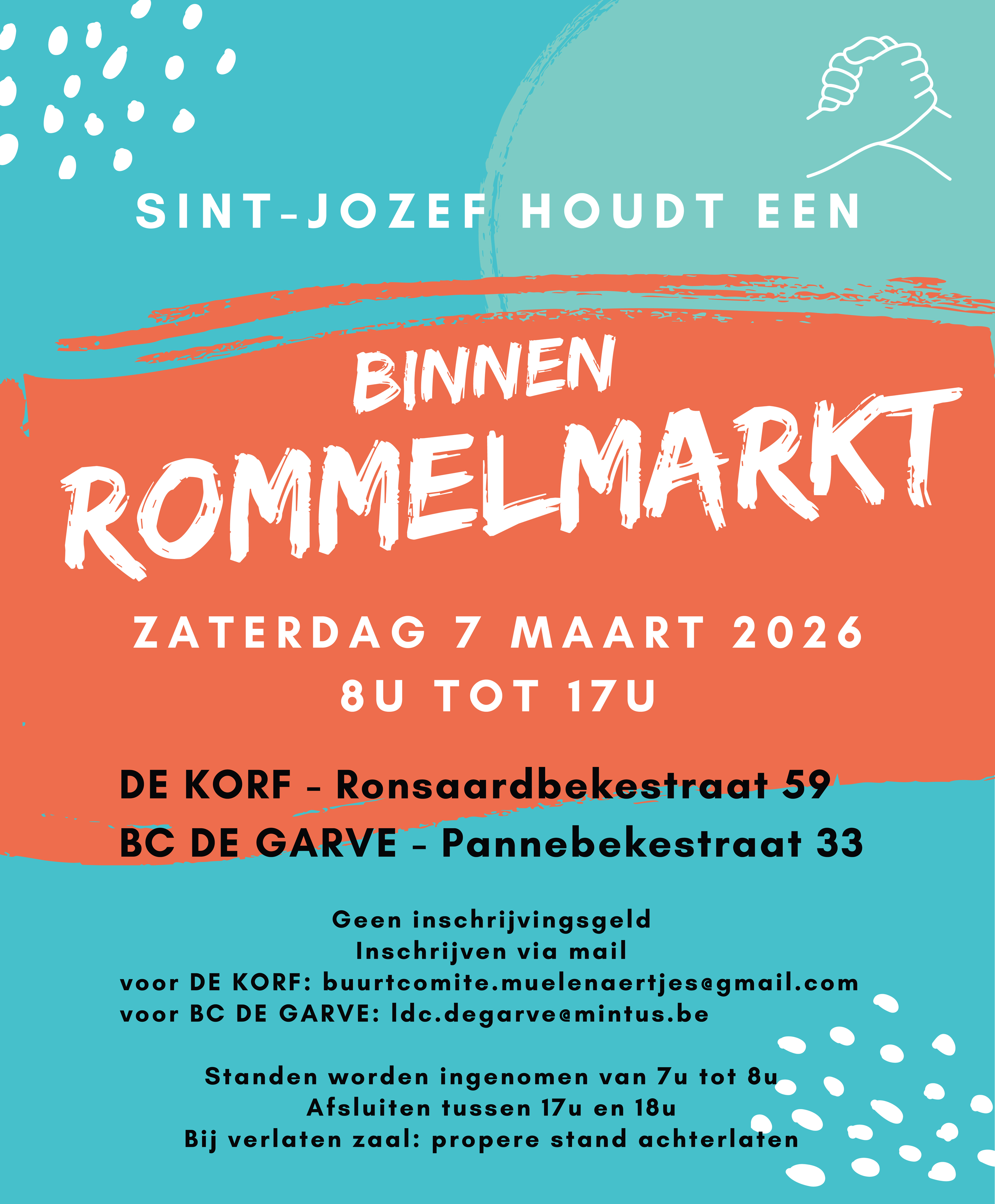Binnen rommelmarkt De Korf & BC De Garve