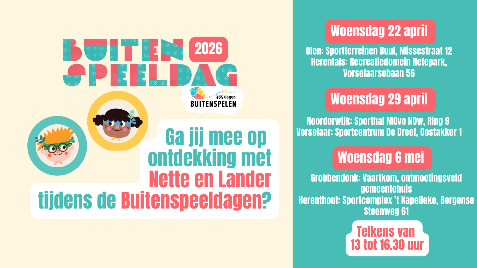 Affiche Buitenspeeldag Neteland