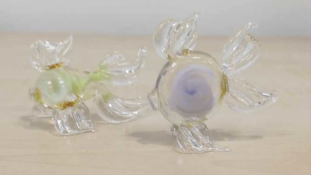 workshop glazen vissen aan de brander