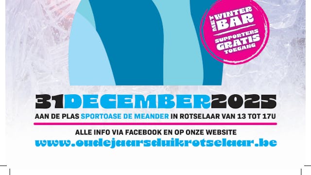 Affiche voor de oudejaarsduik 2025