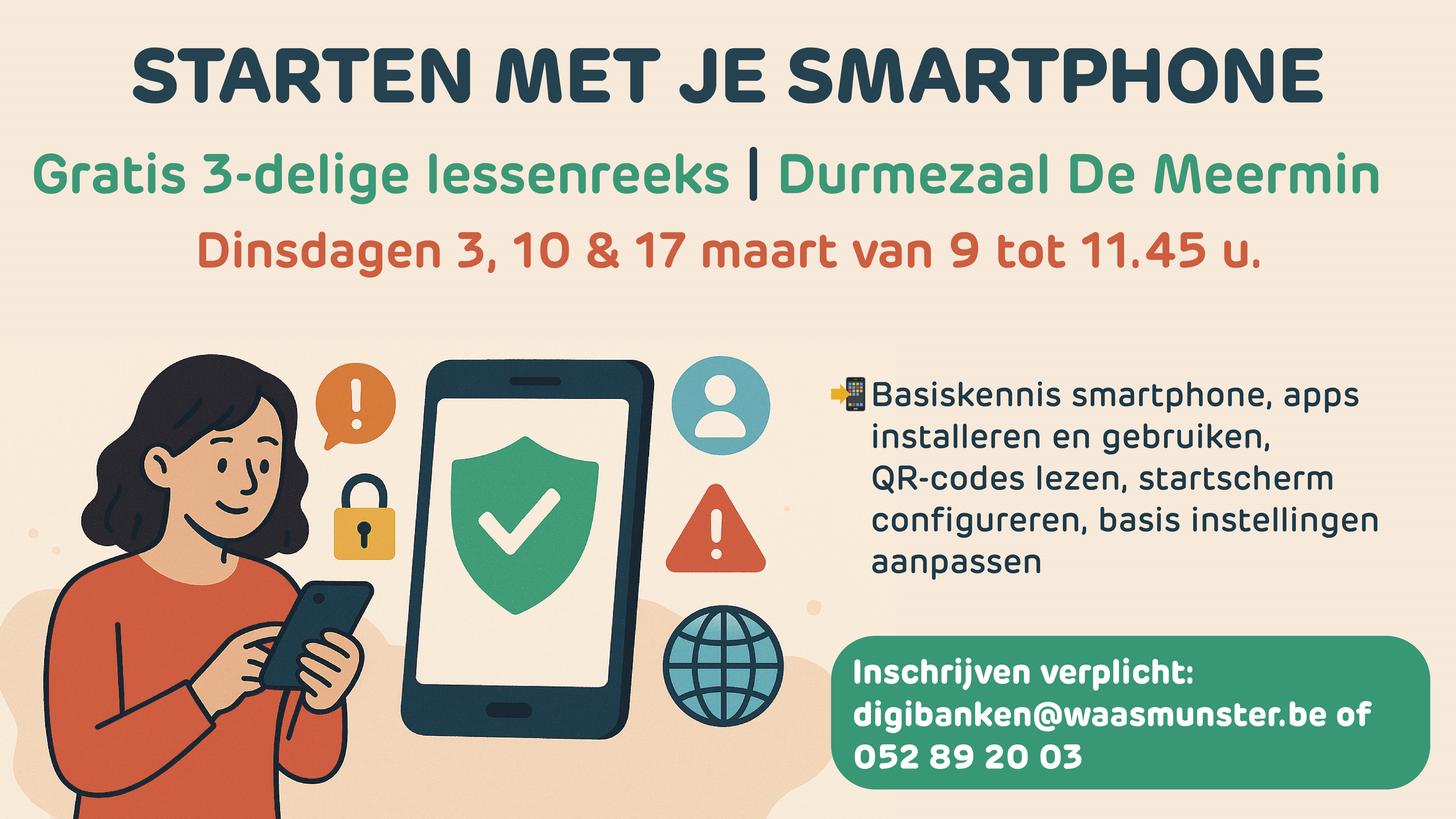 Gratis lessenreeks "starten met je smartphone"