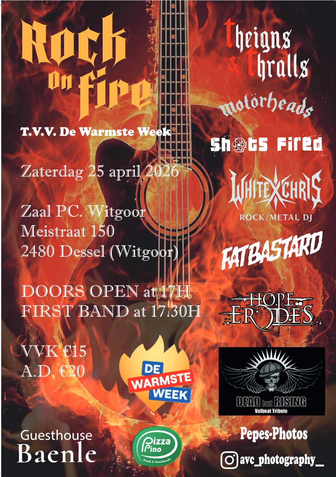 Rock & Metal avond ten voordele van "De Warmste Week"