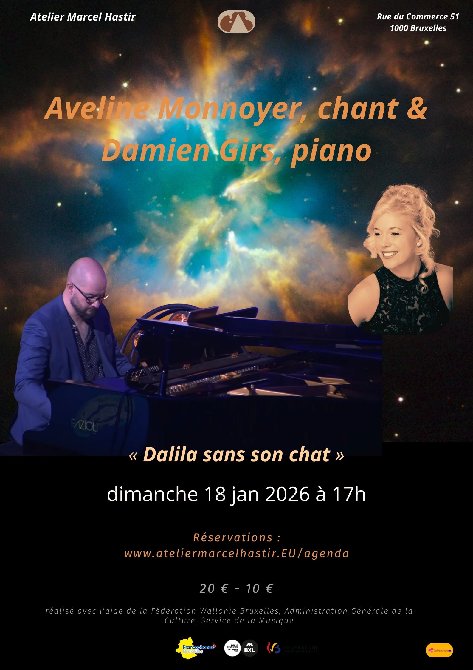 Aveline Monnoyer, zang en Damien Girs, piano – Dalila zonder haar kat