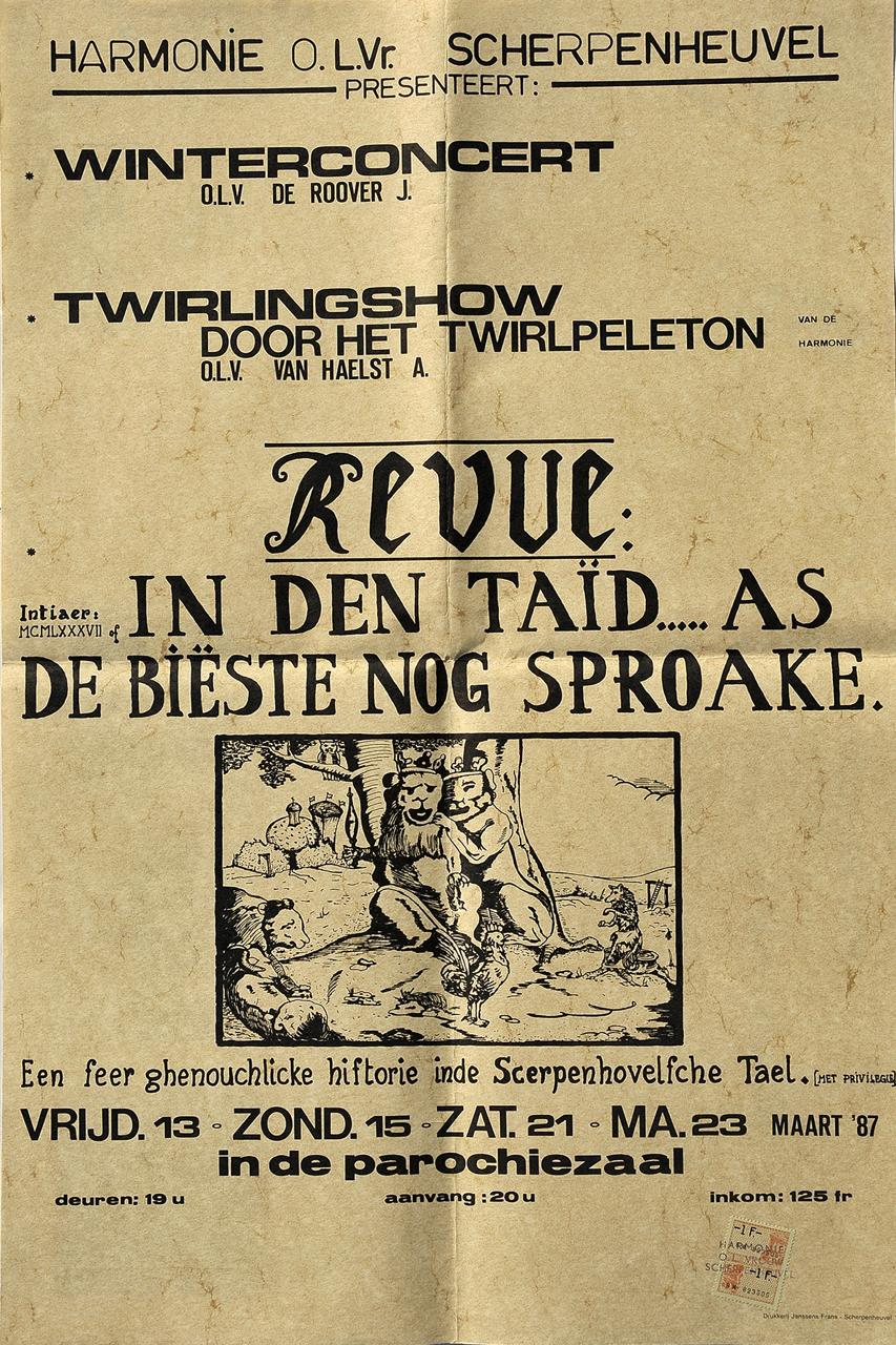 Affiche revue uit maart 1987