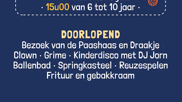 kinderfeest De Warande paaseieren zoektocht spelen