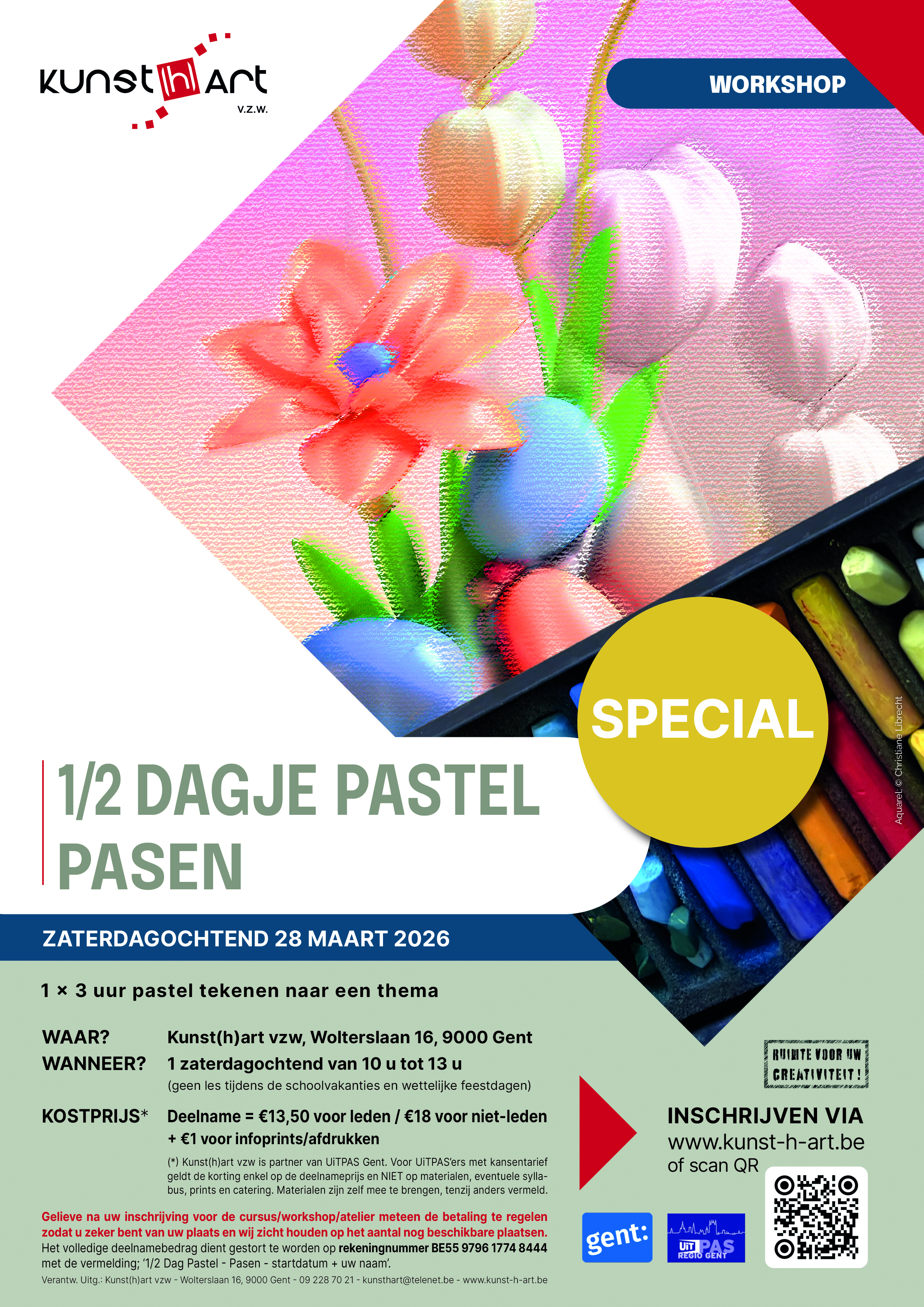 Affiche Half Dagje Pastel - Pasen Special