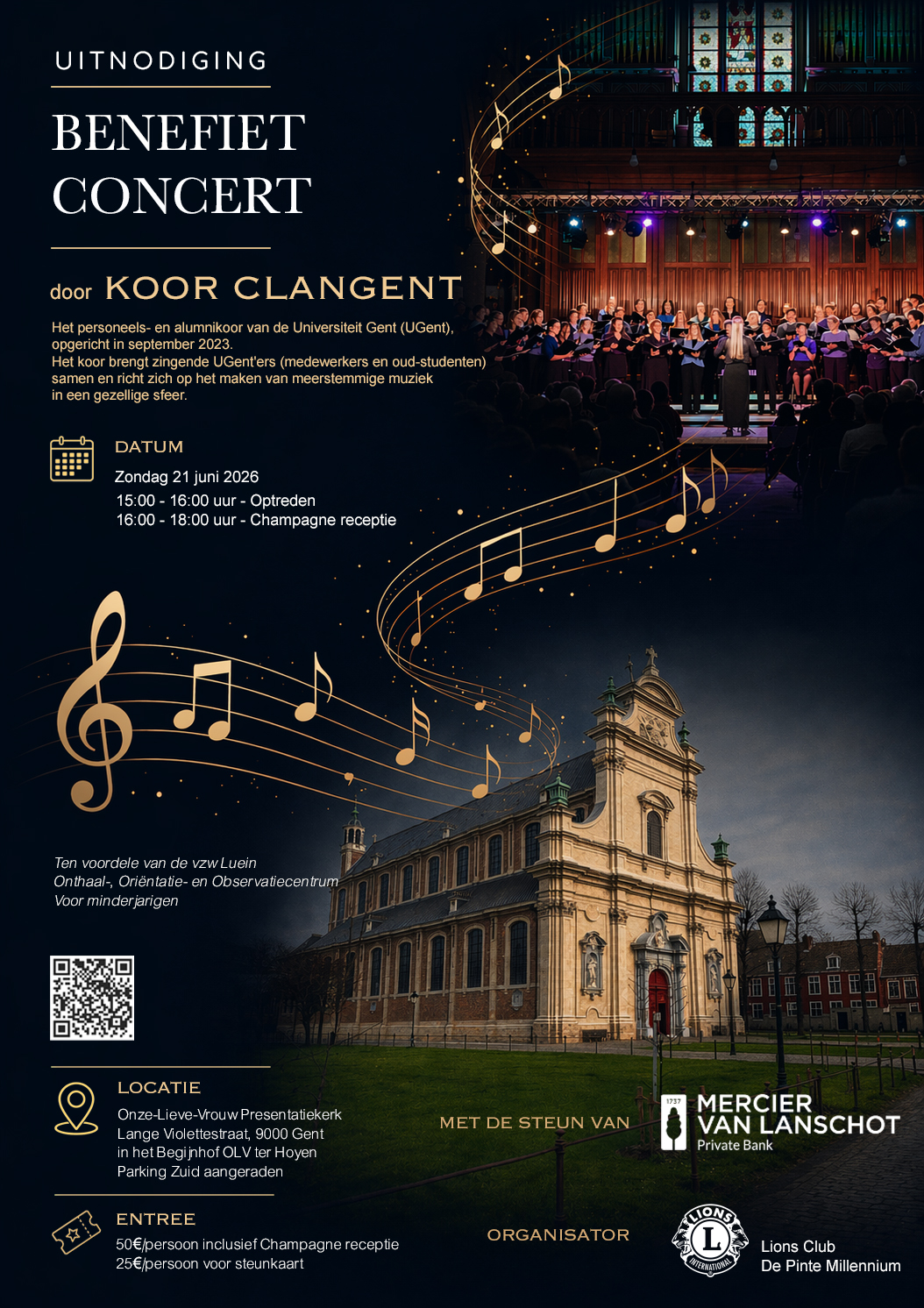 Koor Benefiet Concert van CLANGENT georganiseerd door Lions Club De Pinte Millennium