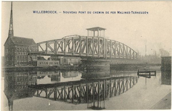 prentkaart station Willebroek