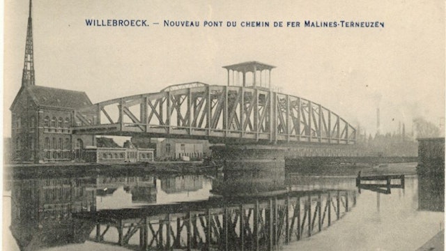 prentkaart station Willebroek
