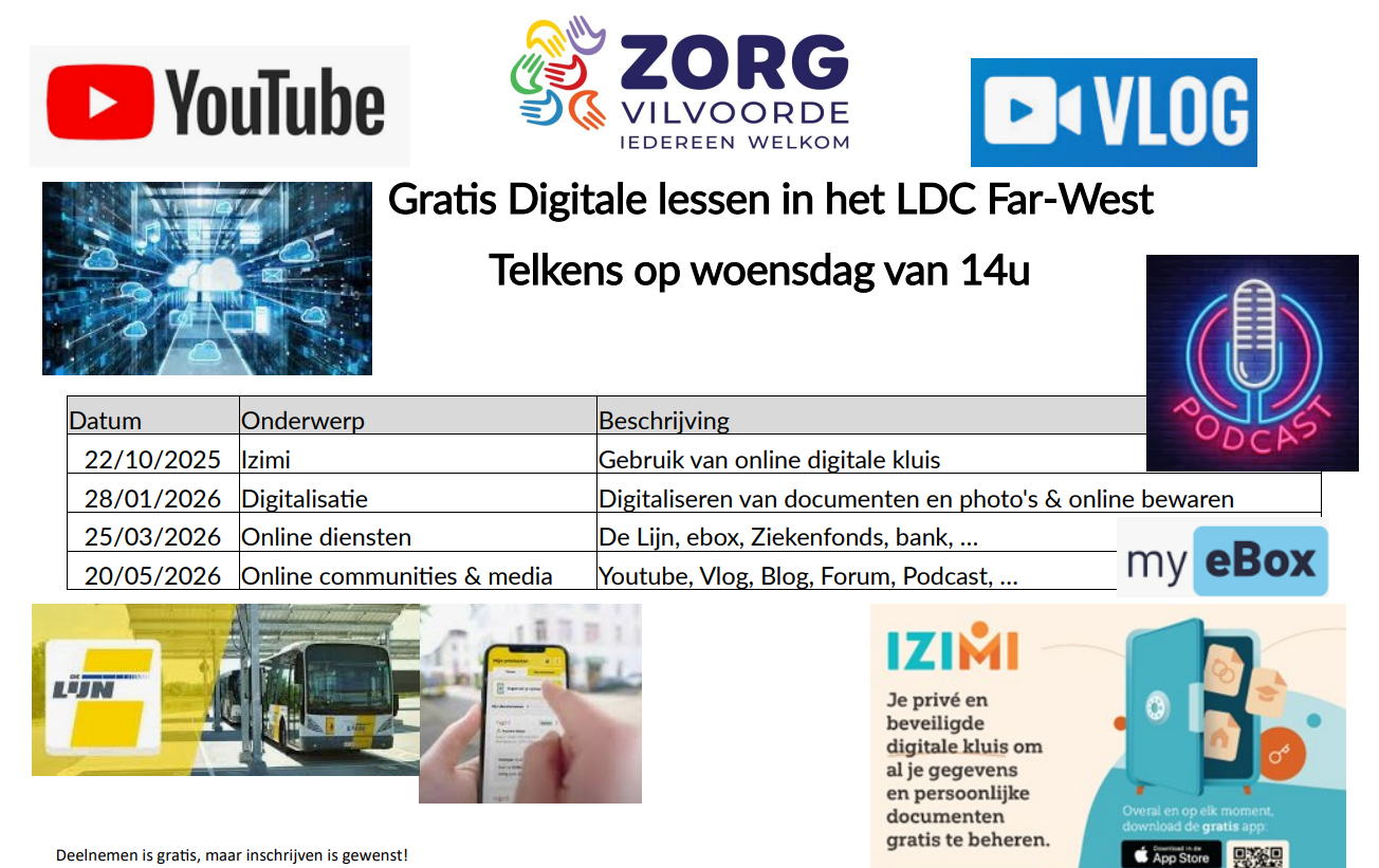 Gratis digitale lessen in het LDC Far-West