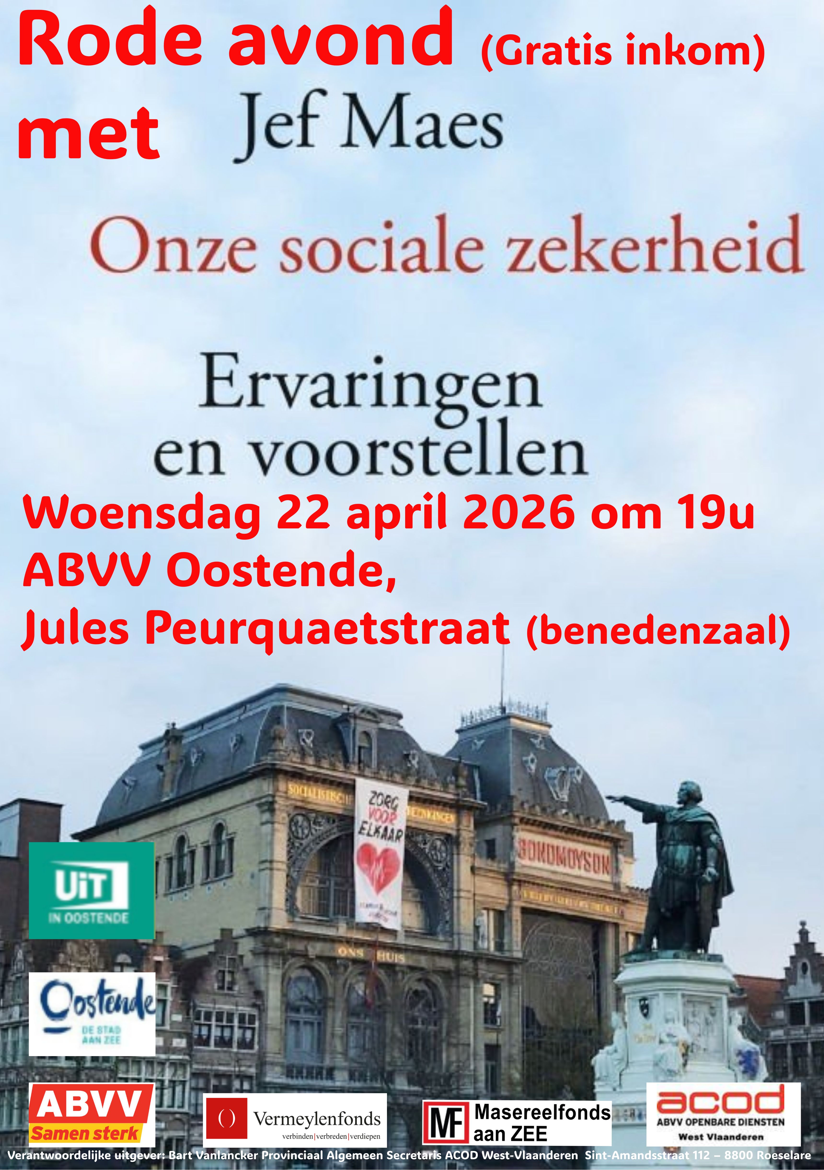 Rode avond met Jef Maes - Onze sociale zekerheid