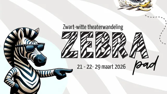 affiche theaterwandeling Zebra-pad