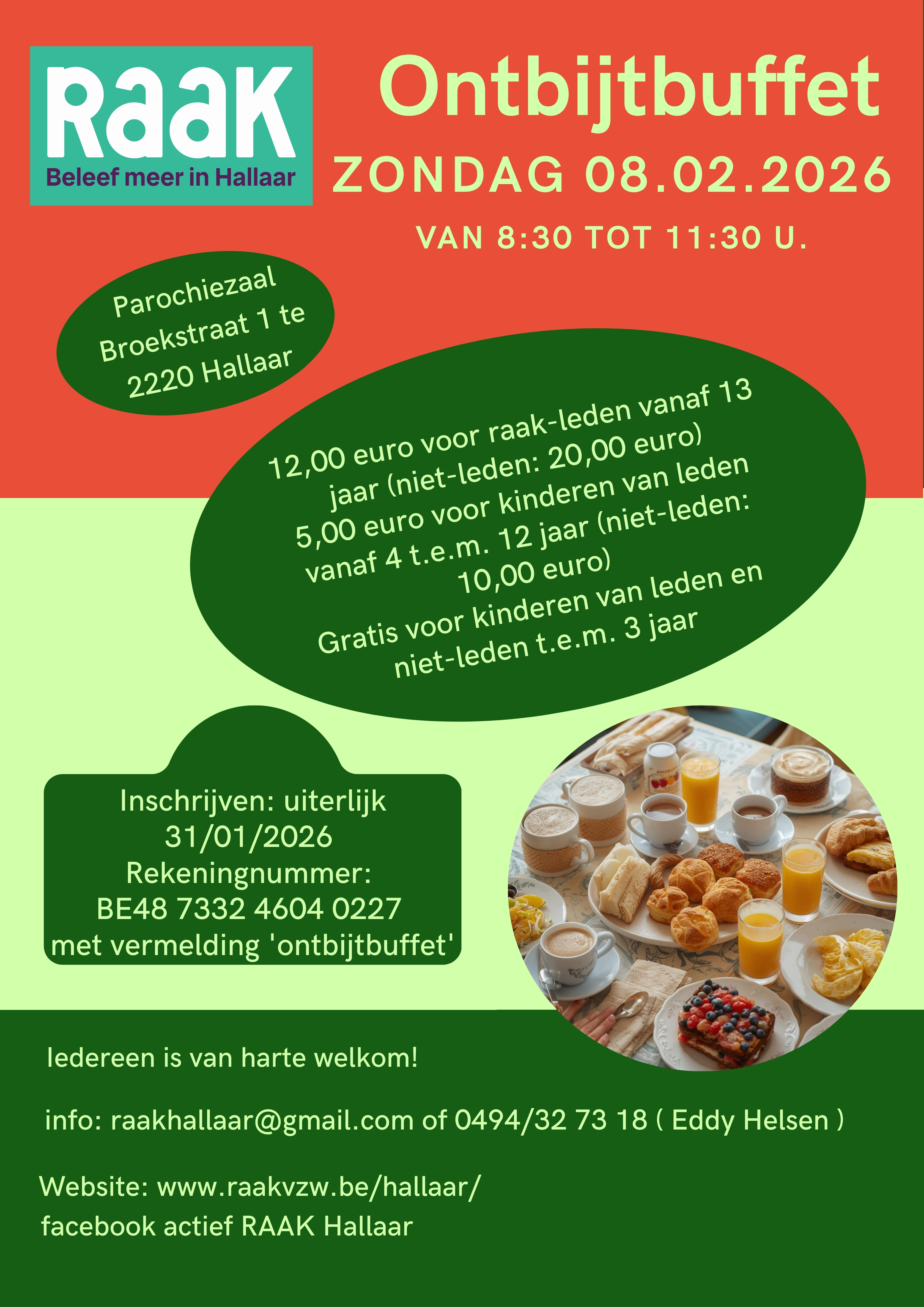 Ontbijtbuffet Raak Hallaar
