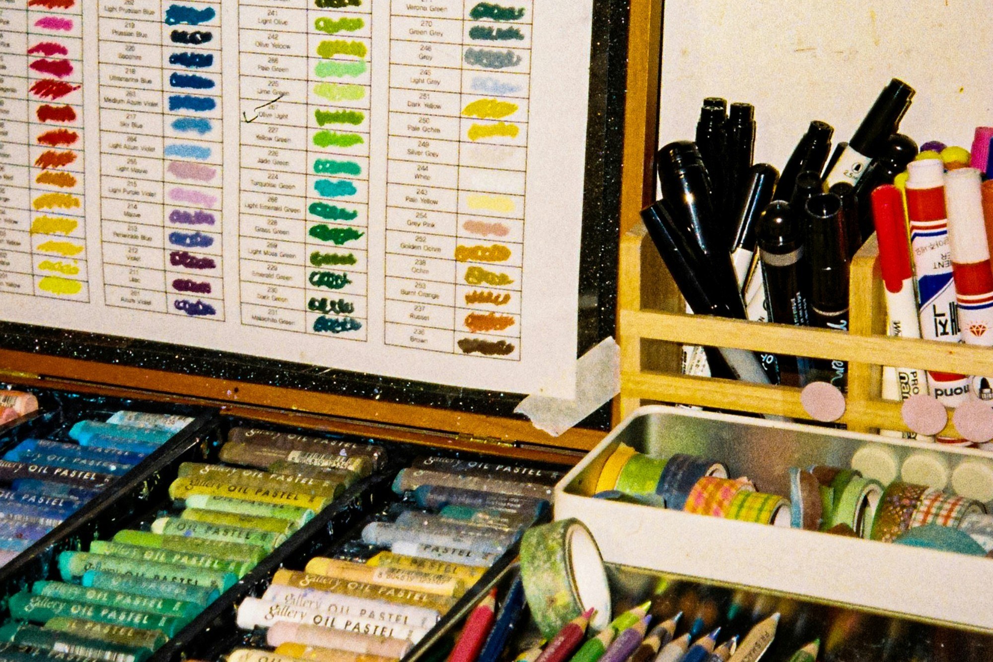 Experimenteren met oliepastel