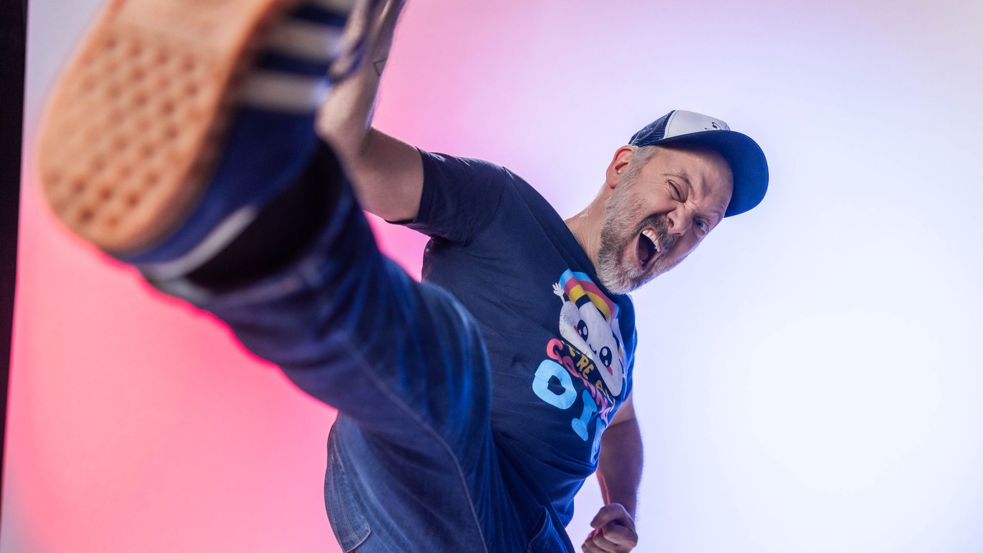 promofoto voor comedyshow Belachelijk! van Henk Rijckaert