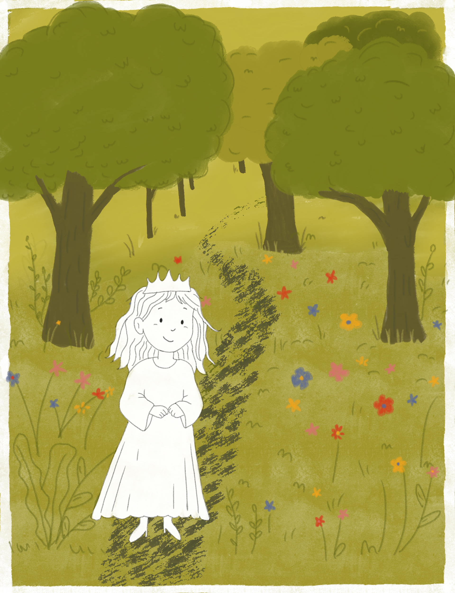 Sprookjeswandeling met prinses Zita van de Zeven Kleuren uit het Zevenbergenbos