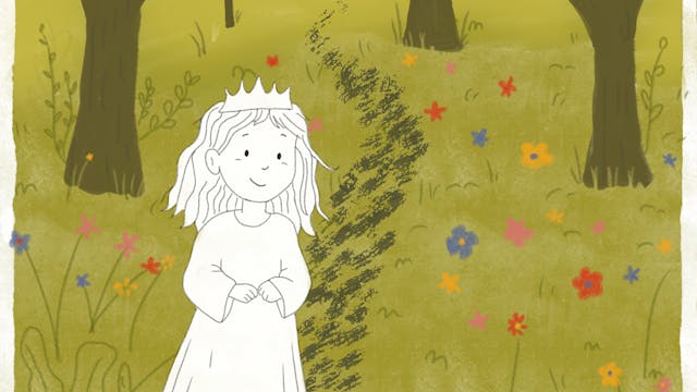 Sprookjeswandeling met prinses Zita van de Zeven Kleuren uit het Zevenbergenbos