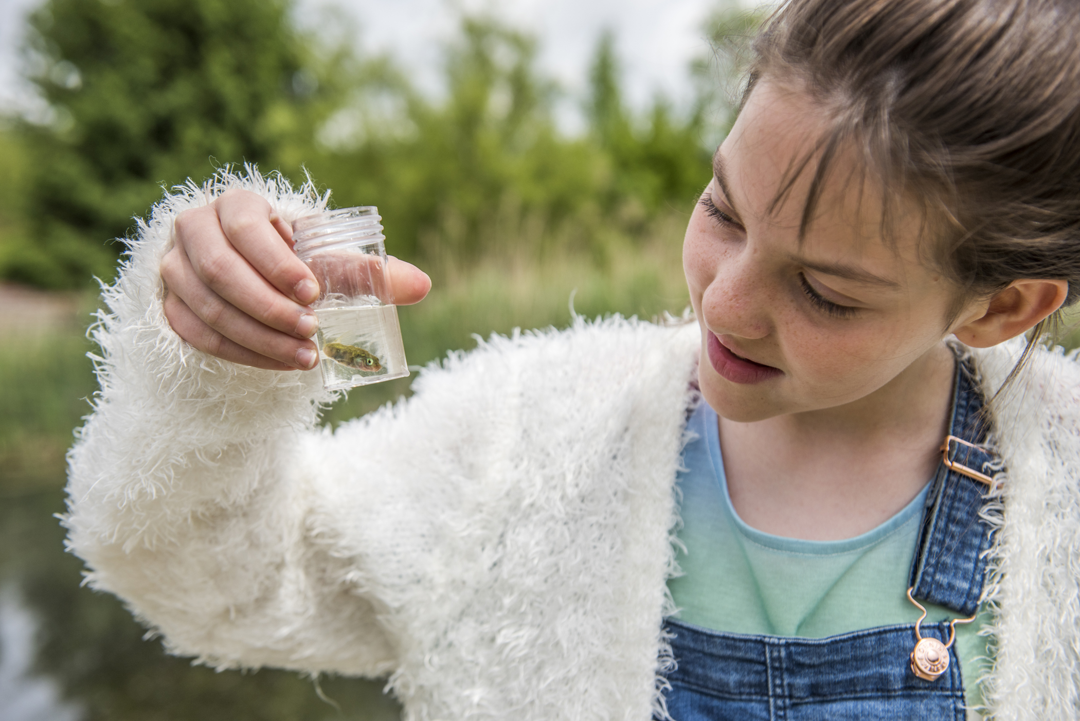 Wateronderzoek aan onze vijver.