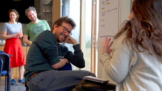 Fijne oefeningen en gesprekken tijdens de opleiding