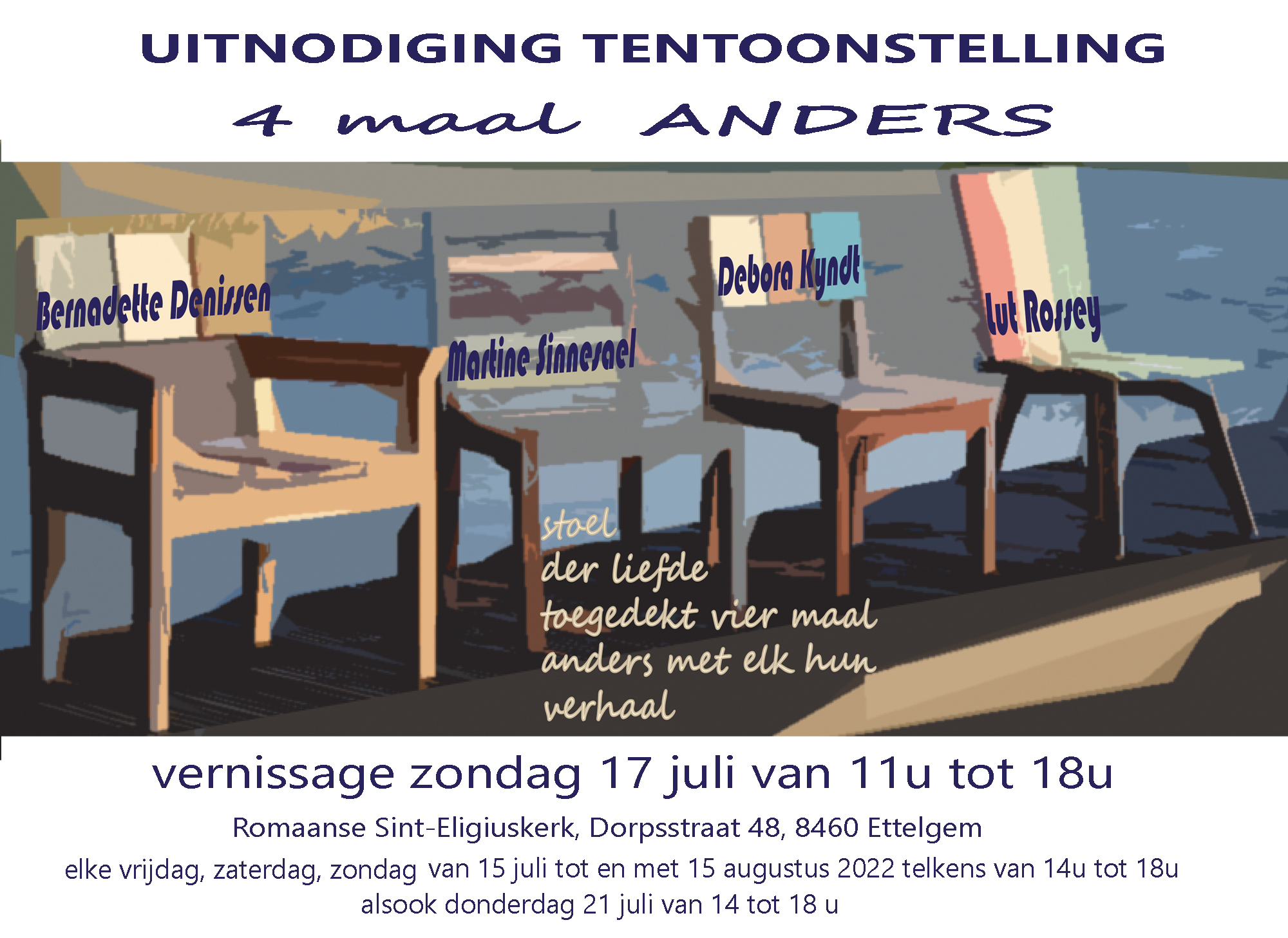 Uitnodiging Tentoonstelling 4 maal ANDERS