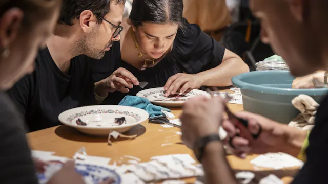 Borden beschilderen naar het voorbeeld van Bruegel