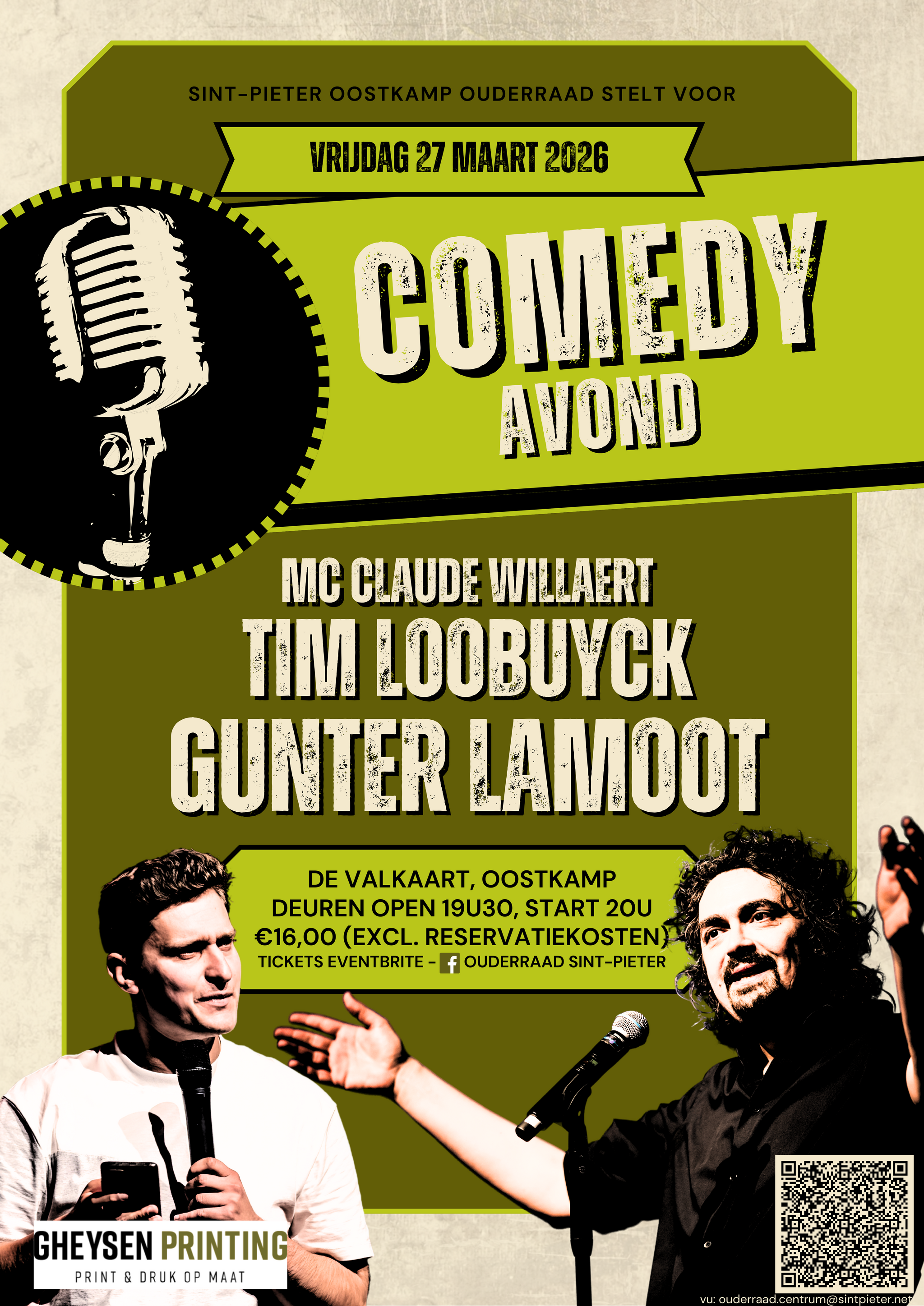 Afbeelding voor evenement comedyavond met Gunter Lamoot en Tim Loobuyck