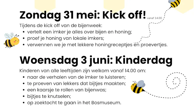 Week van de Bij activiteiten