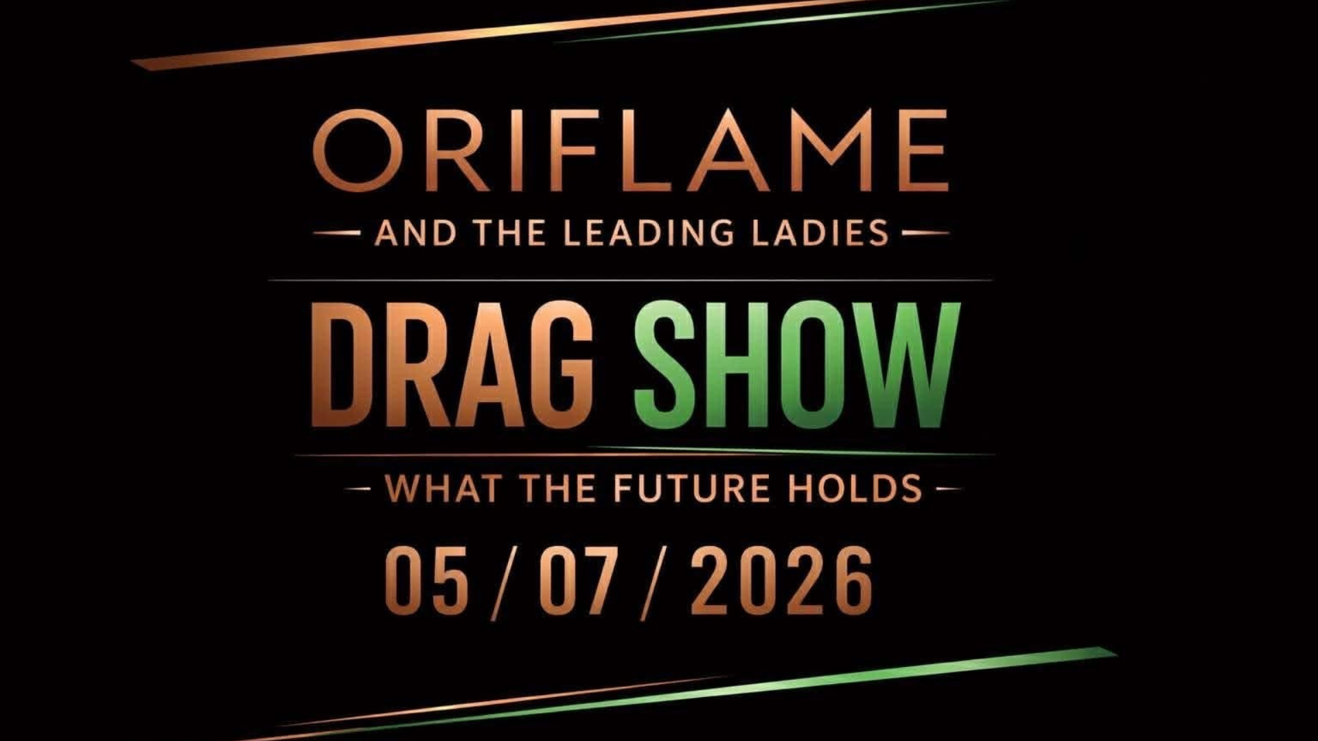 Nieuwe Drag groep die zich voor het eerst samen waagt aan een nieuwe show. Oriflame, Tiky Bayo, Youna Mystica Stratton, May B & Christine Dior stellen zich voor
