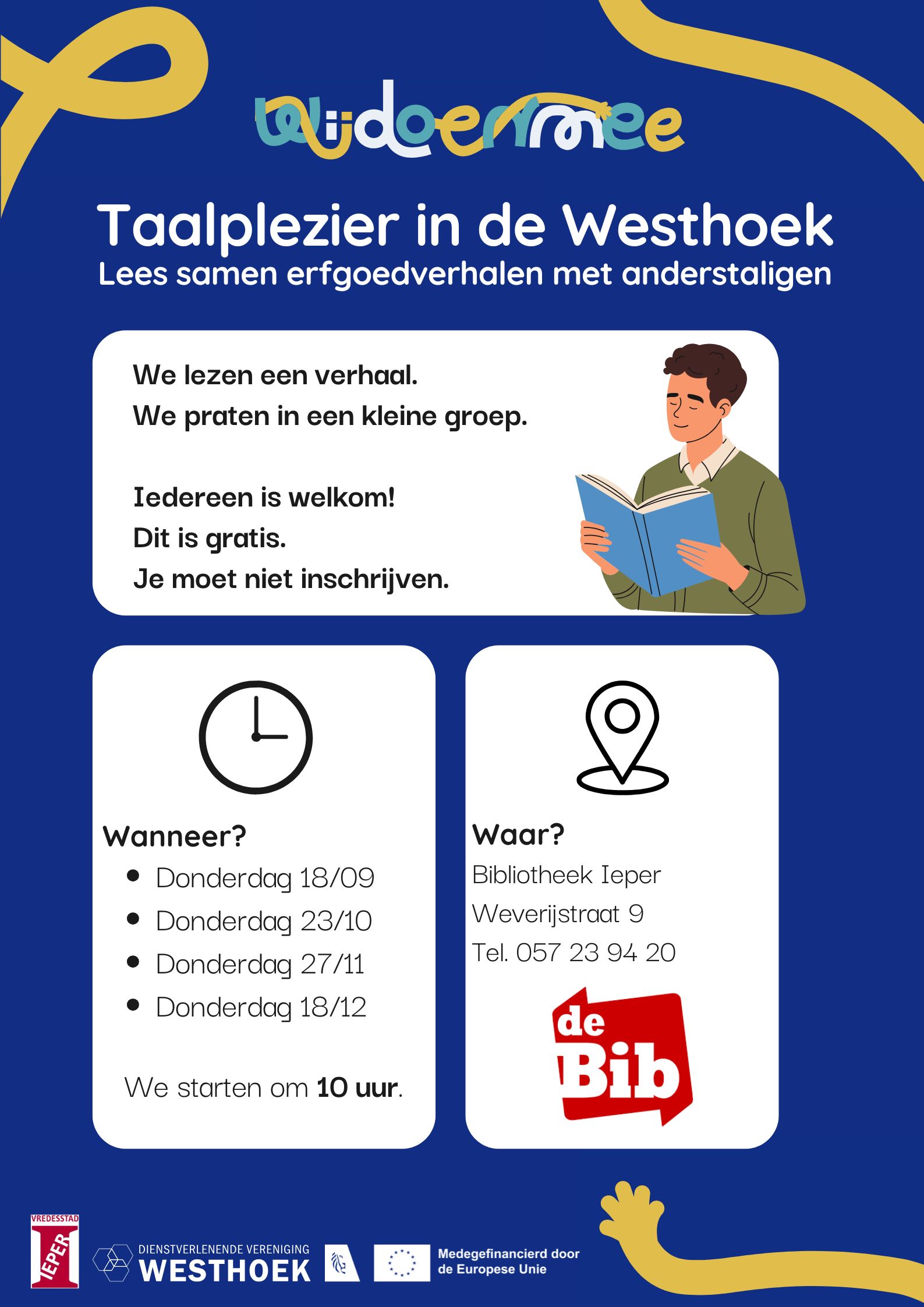 Affiche erfgoedverhalen samen lezen met anderstaligen