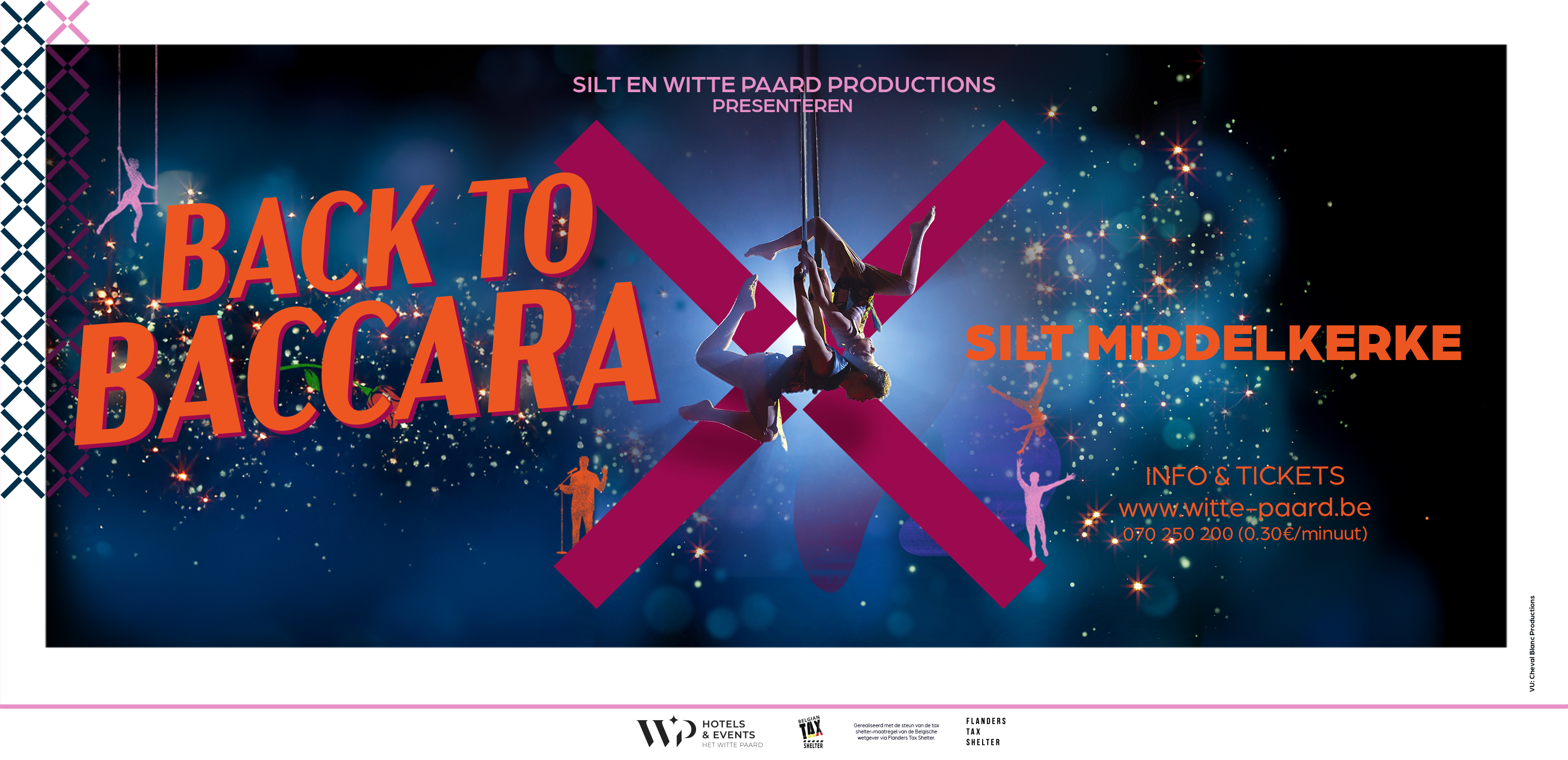 De iconische Baccarazaal vormde jarenlang het creatieve hart van het casino van Middelkerke. De meest uiteenlopende shows en evenementen vonden plaats op dit bijzondere toneel met zicht op zee.