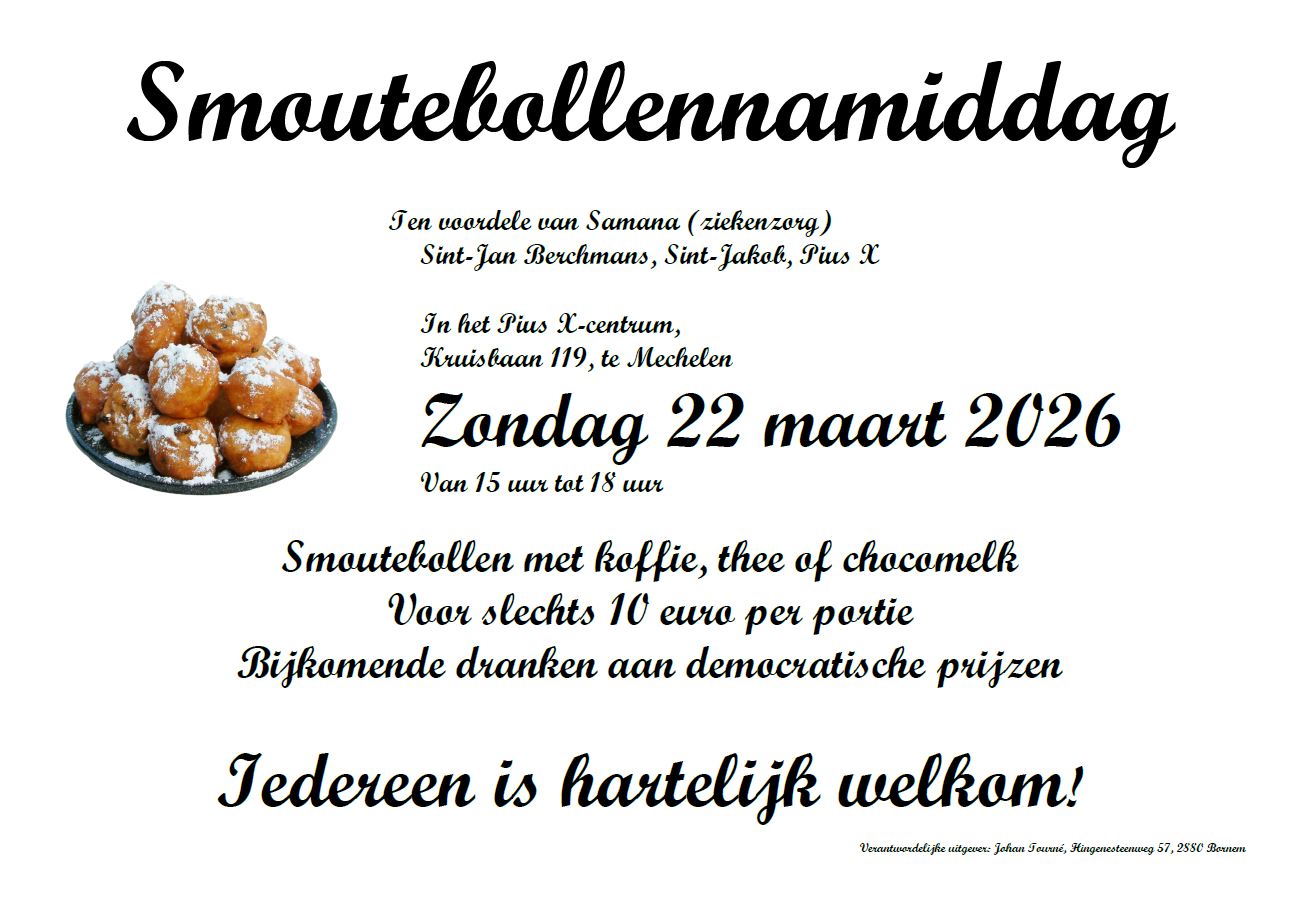 Smoutebollennamiddag t.v.v. Samana