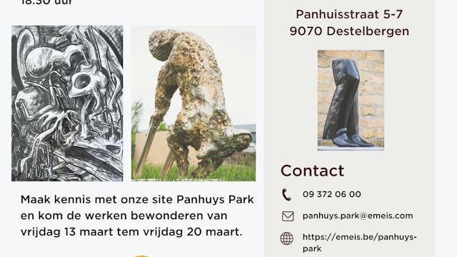 Kunsttentoonstelling Batist Vermeulen in Panhuys Park