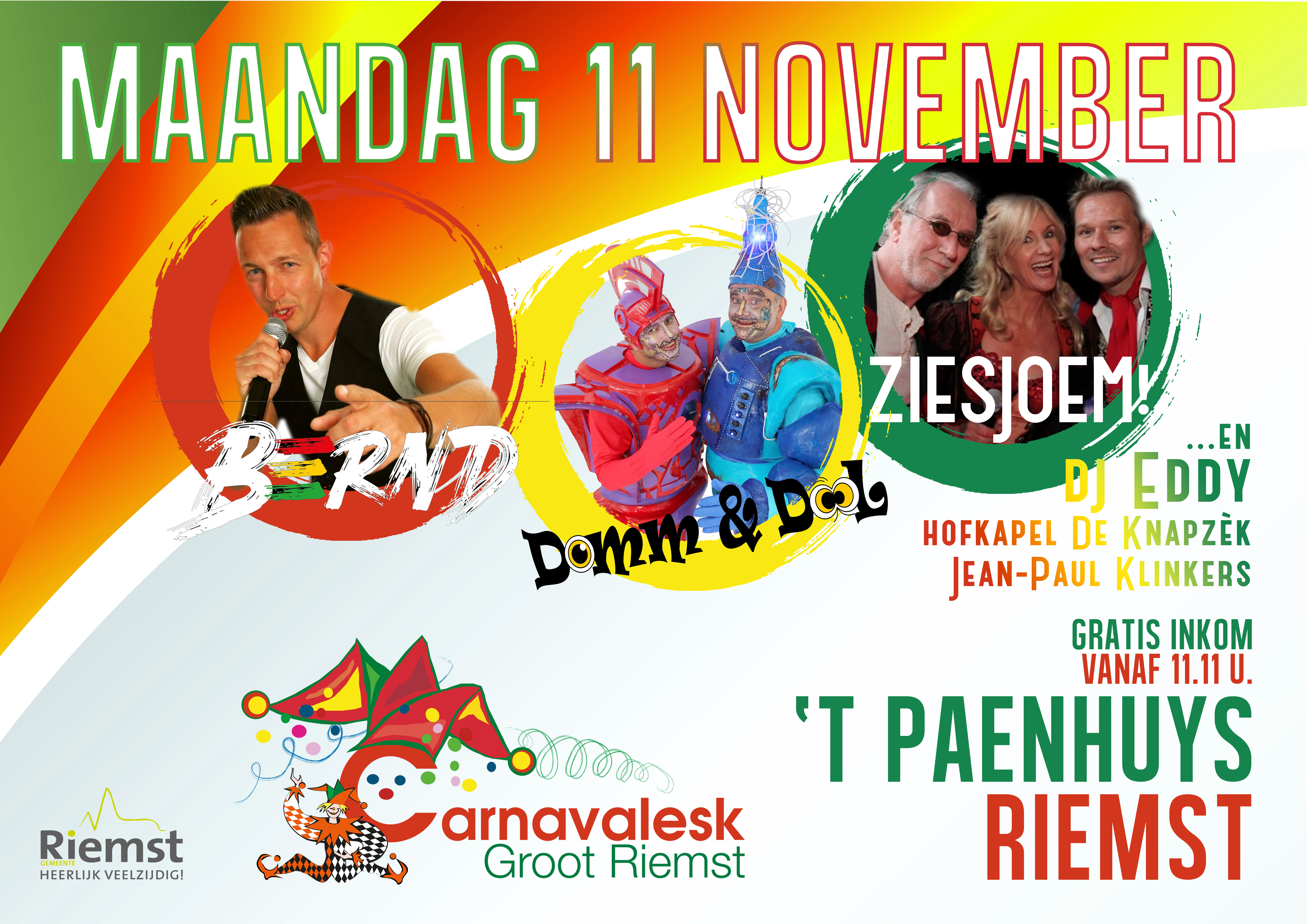 CARNAVALESK GROOT RIEMST - MAANDAG 11 NOVEMBER in Riemst - UiTinVlaanderen