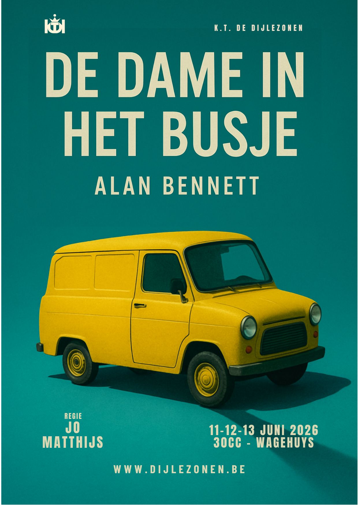 Affiche De dame in het busje