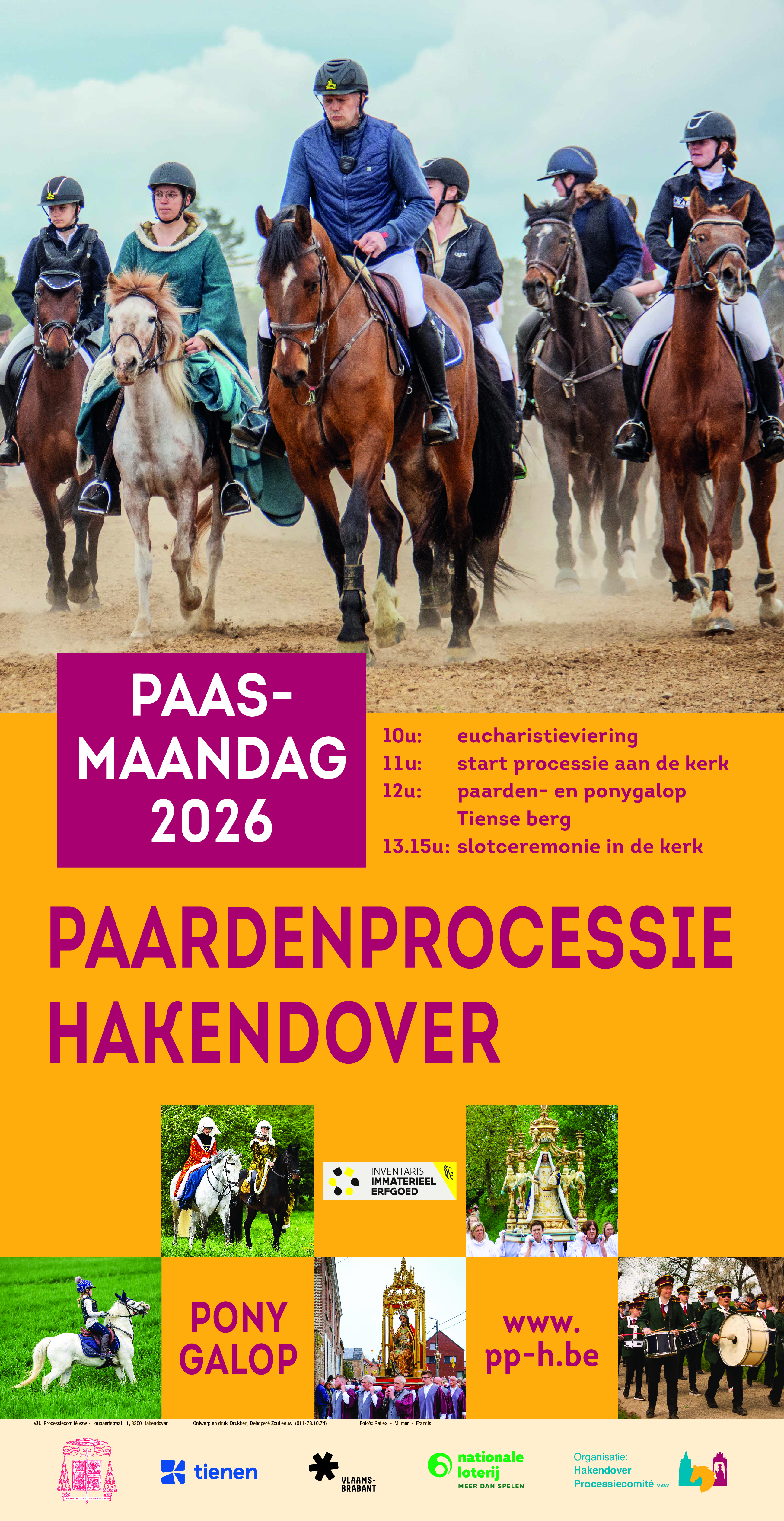 Affiche Paardenprocessie Hakendover 