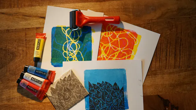 Linosnede en Gelli Plate