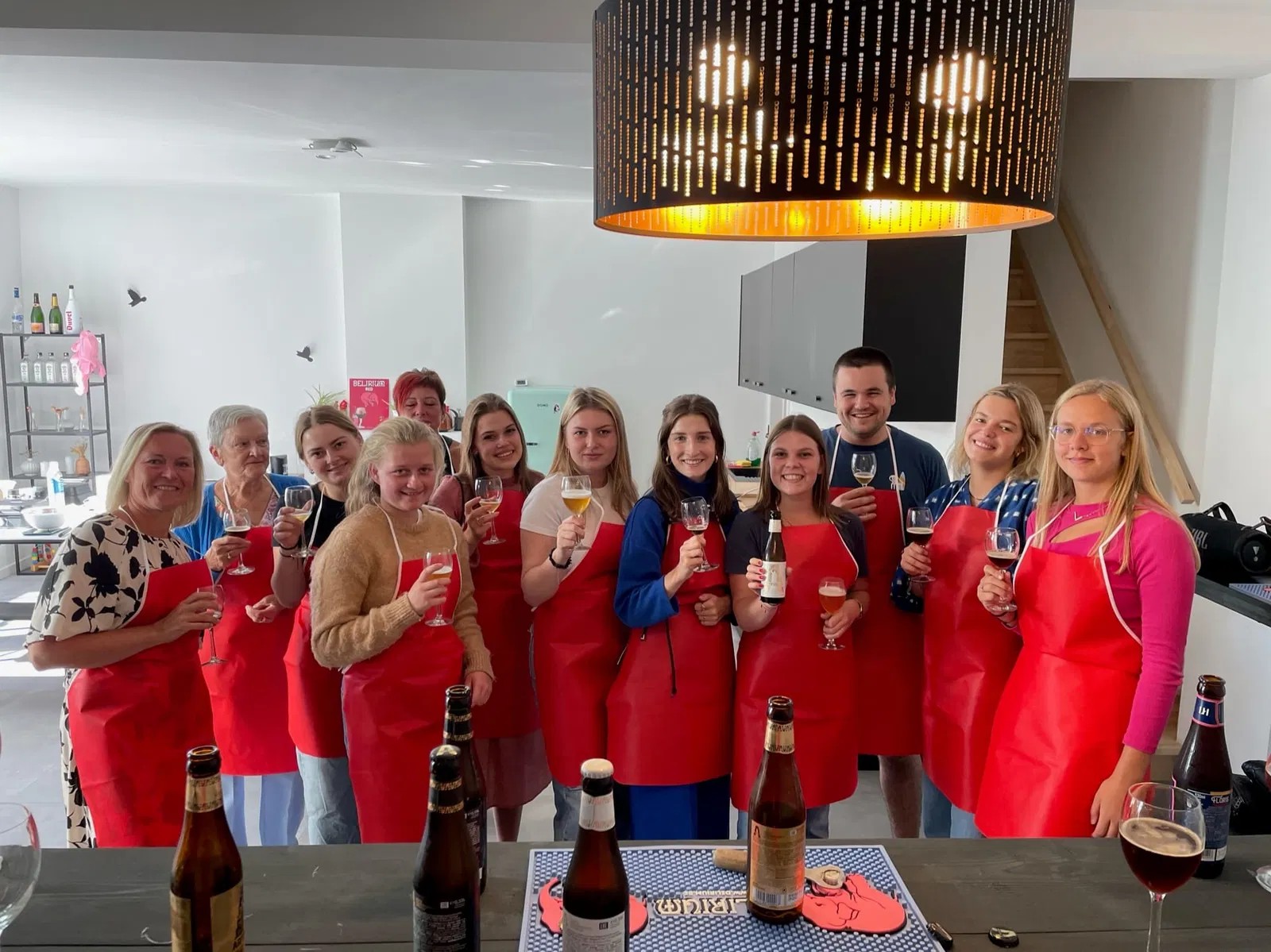 Eerst 4 verschillende bieren proeven.....