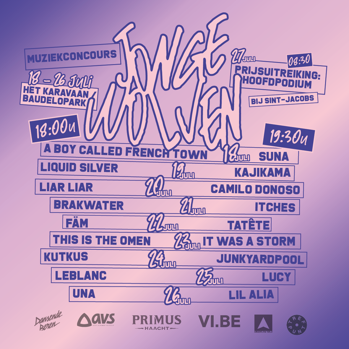 Jonge Wolven line-up