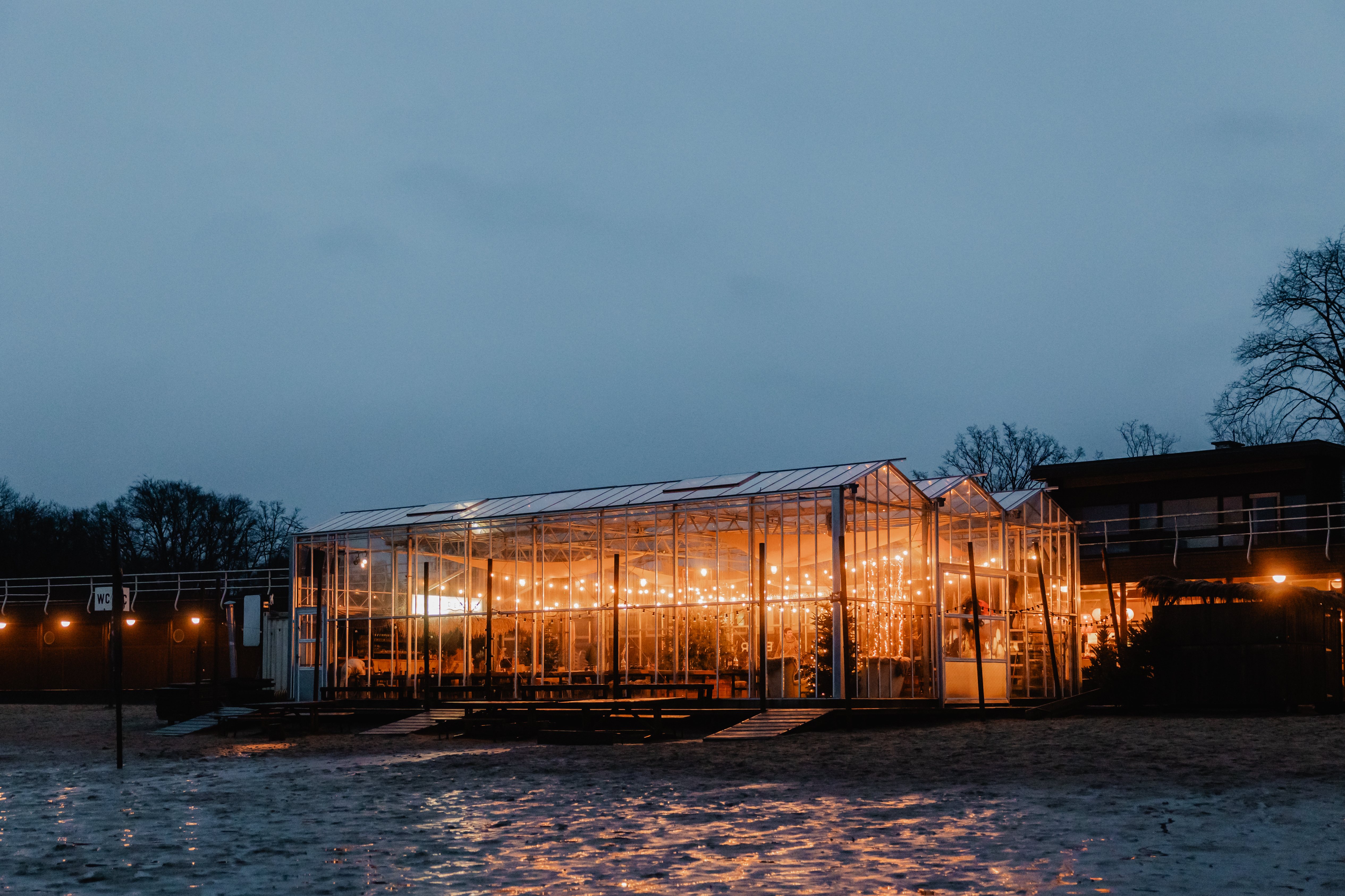 WINTERBAR NOORDERLICHT OP HET STRAND