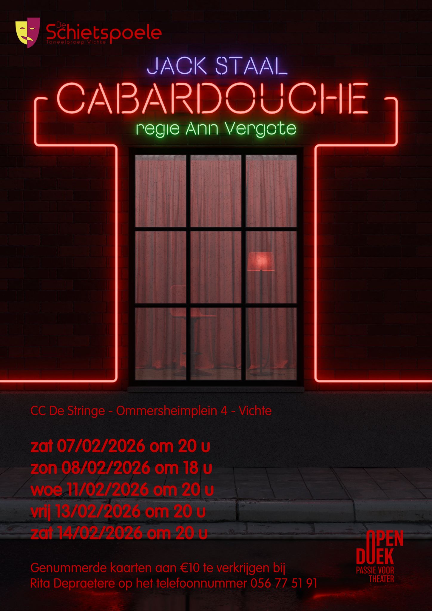 "CABARDOUCHE". Een pikante 😉 komedie van Jack Staal door Toneelvereniging De Schierspoele in regie van Ann Vergote