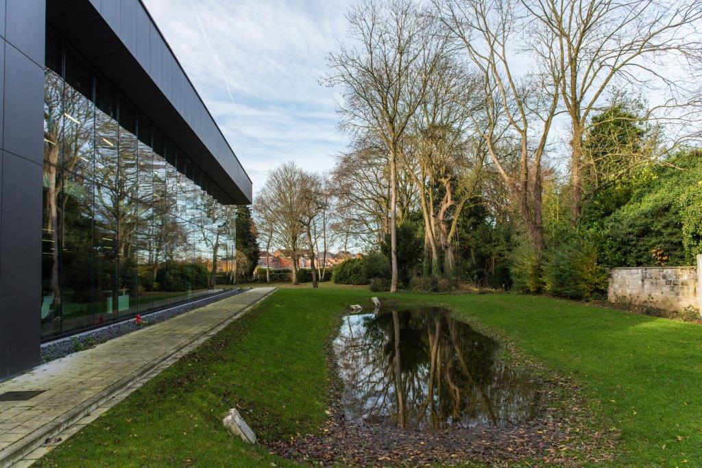grasveld achter het gemeentehuis