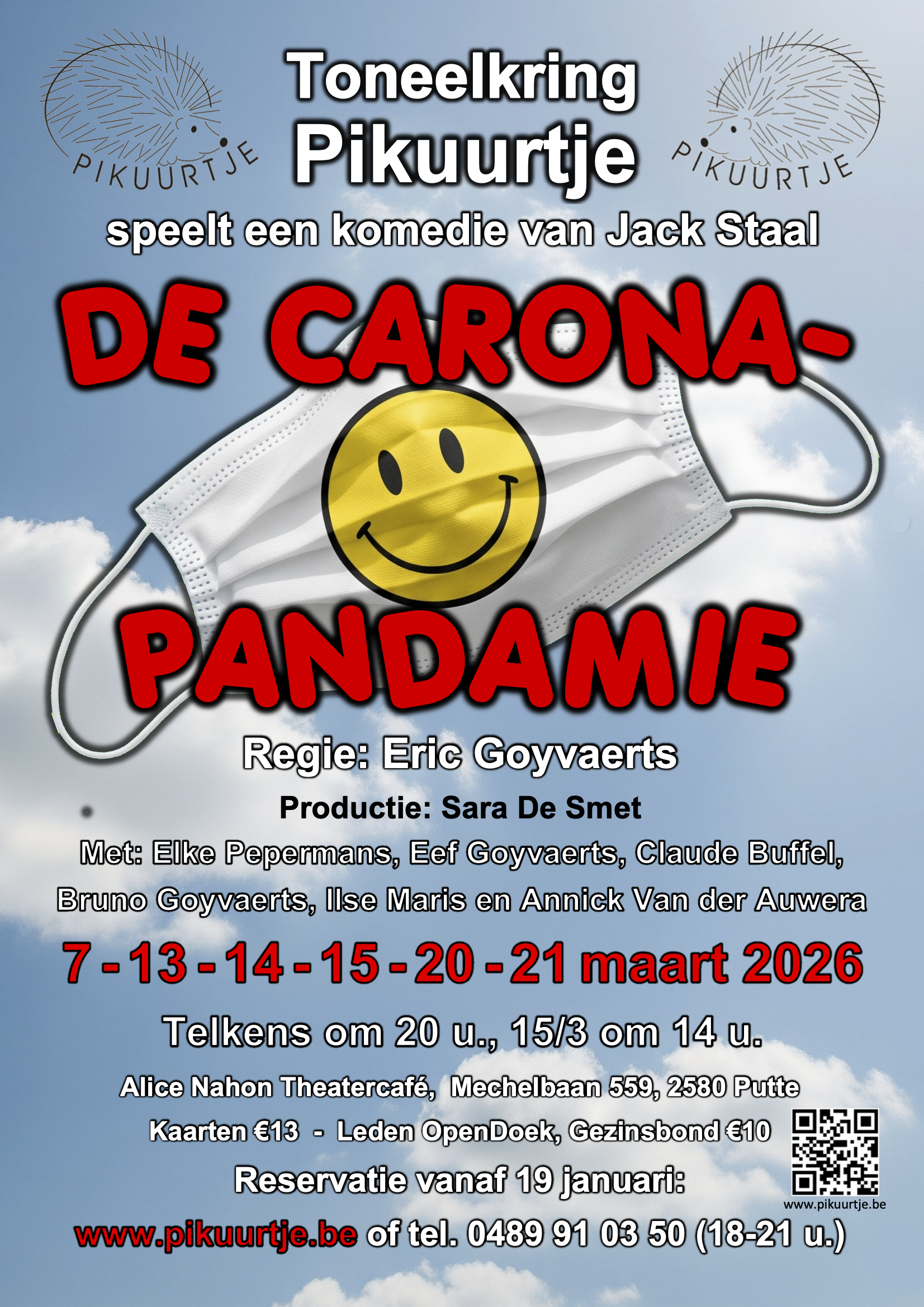 Affiche van De carona pandamie
