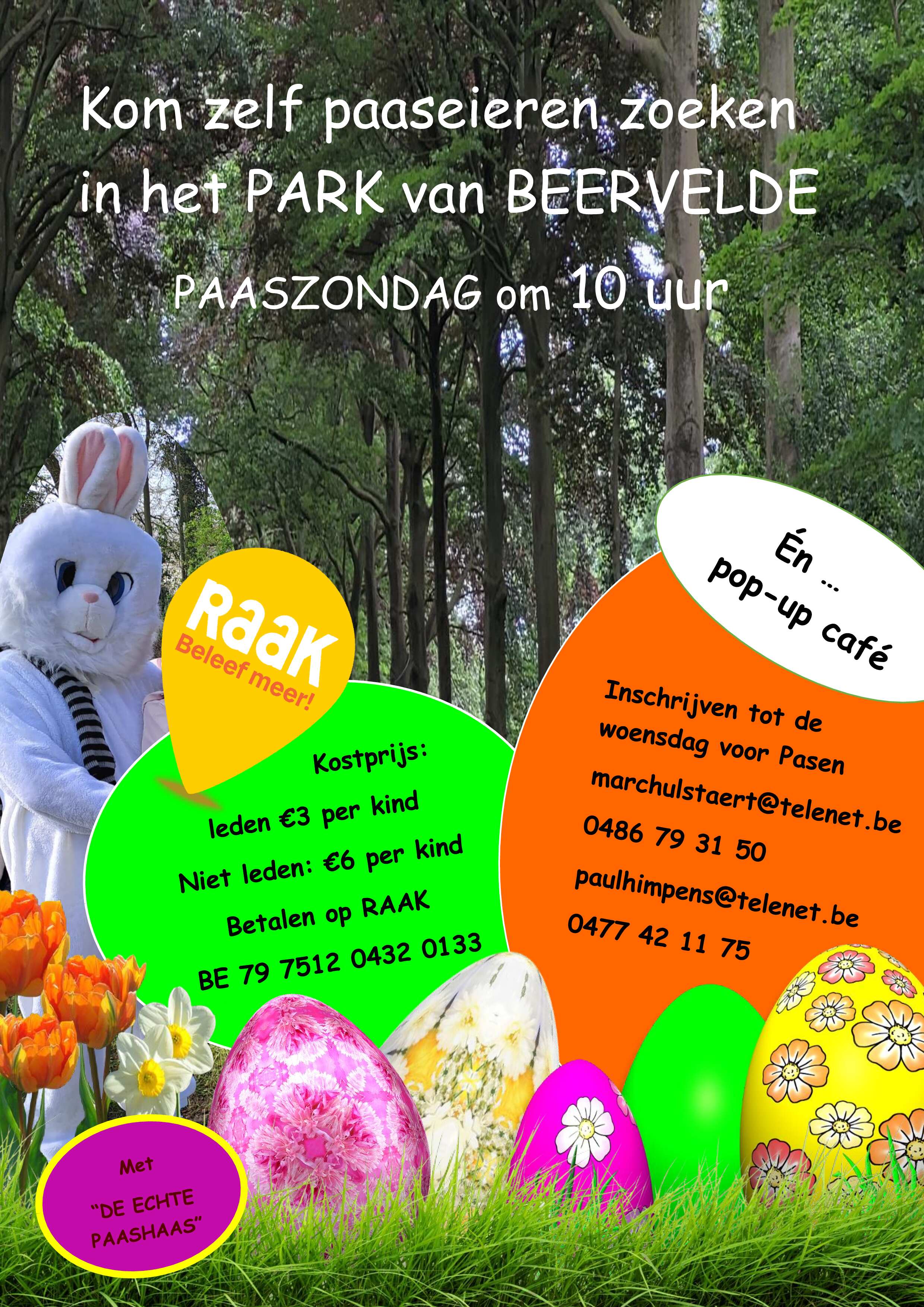 Paaseierenrapen in het Park van Beervelde