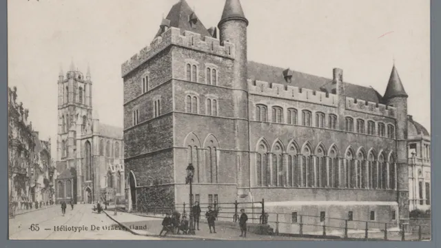 Oude foto van het Gravensteen