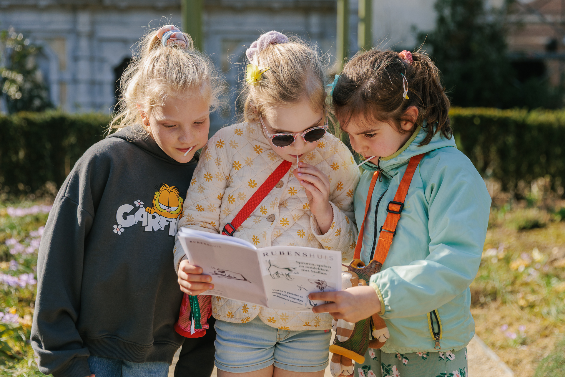 Foto van kinderen in de Rubenstuin